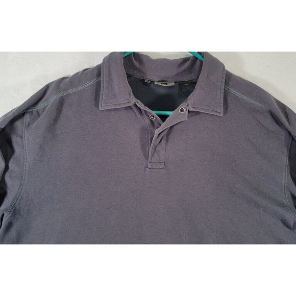 REI Men's Large Polo Shirt 1/4 Button Snap Black Long Sleeve Collared Casual UPF - Picture 3 of 11